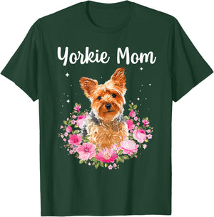 Cool Yorkshire Terrier Mom Yorkie Lovers Pet Dog T-Shirt - T-Shirt | Forest