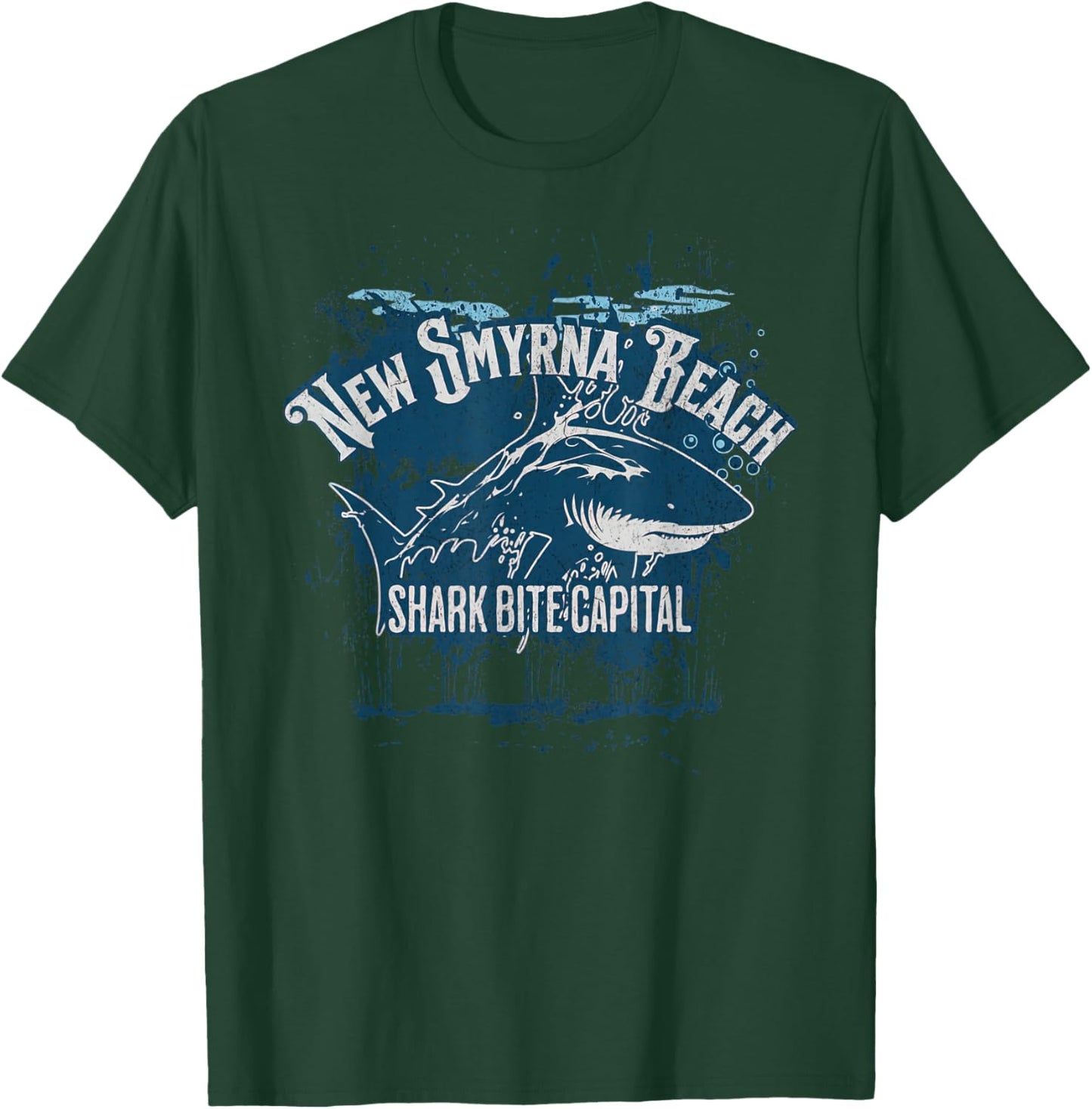 New Smyrna Beach: Shark Bite Capital Of The World Graphic Women Kids T-Shirt - T-Shirt | Forest