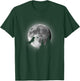 Border Collie Catching Frisbee Moon T-Shirt - T-Shirt | Forest