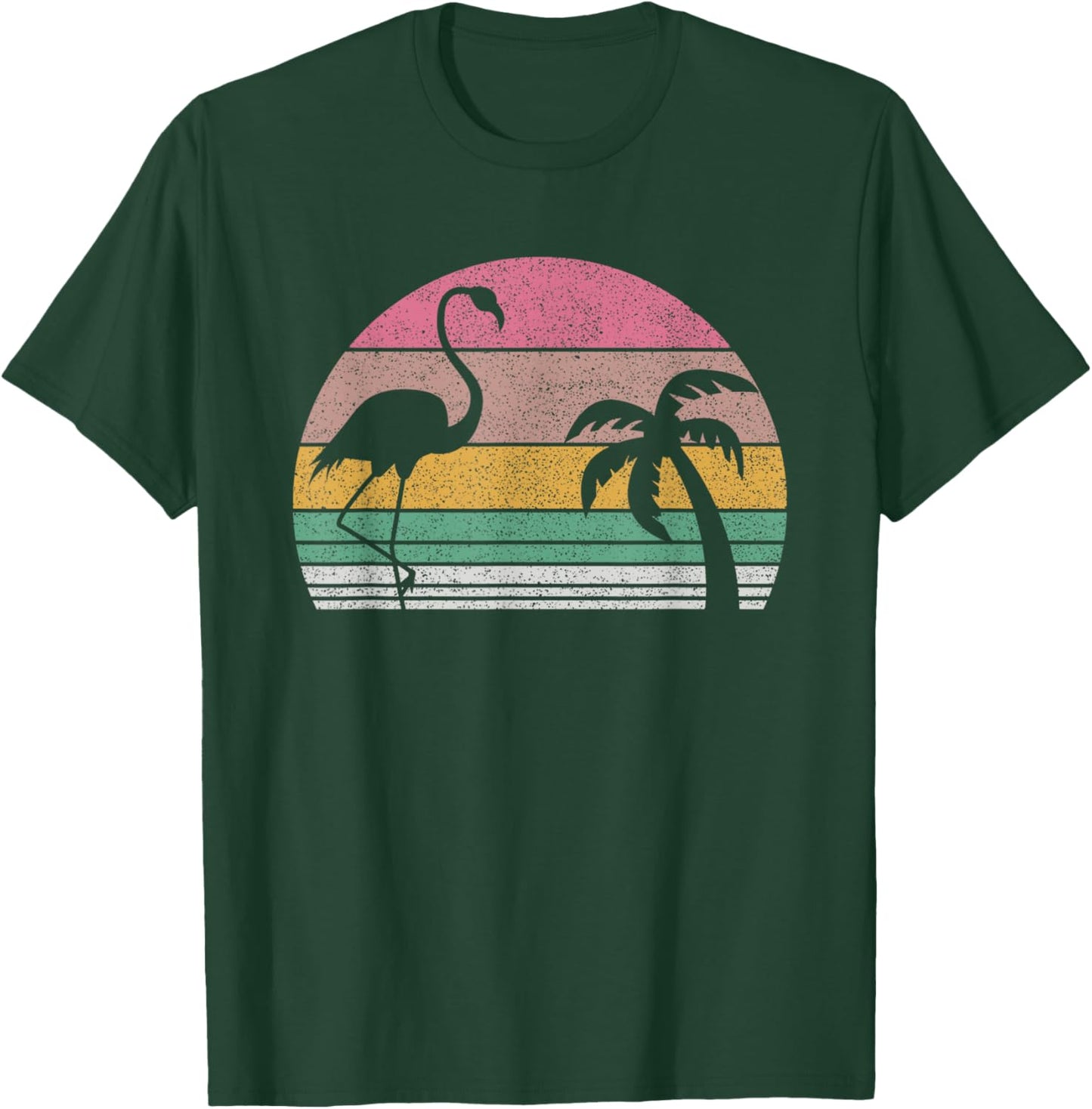 Vintage Retro Pink Flamingo 80s Miami T-Shirt - T-Shirt | Forest