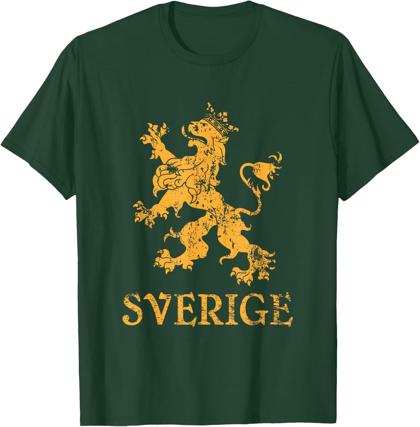 Sverige Sweden Lion Symbol Swedish Pride T-Shirt - T-Shirt | Forest