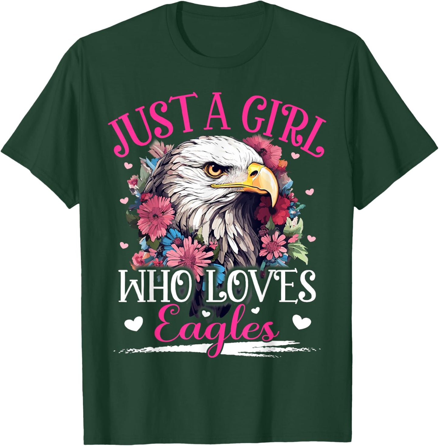 Just A Girl Who Loves Eagle Bird Girls T-Shirt - T-Shirt | Forest