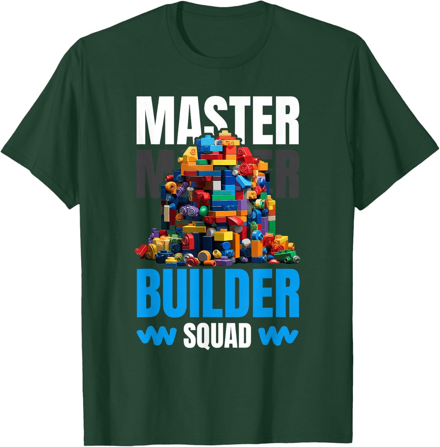 Master Builder Bricks Blocks Play Toys T-Shirt - T-Shirt | Forest