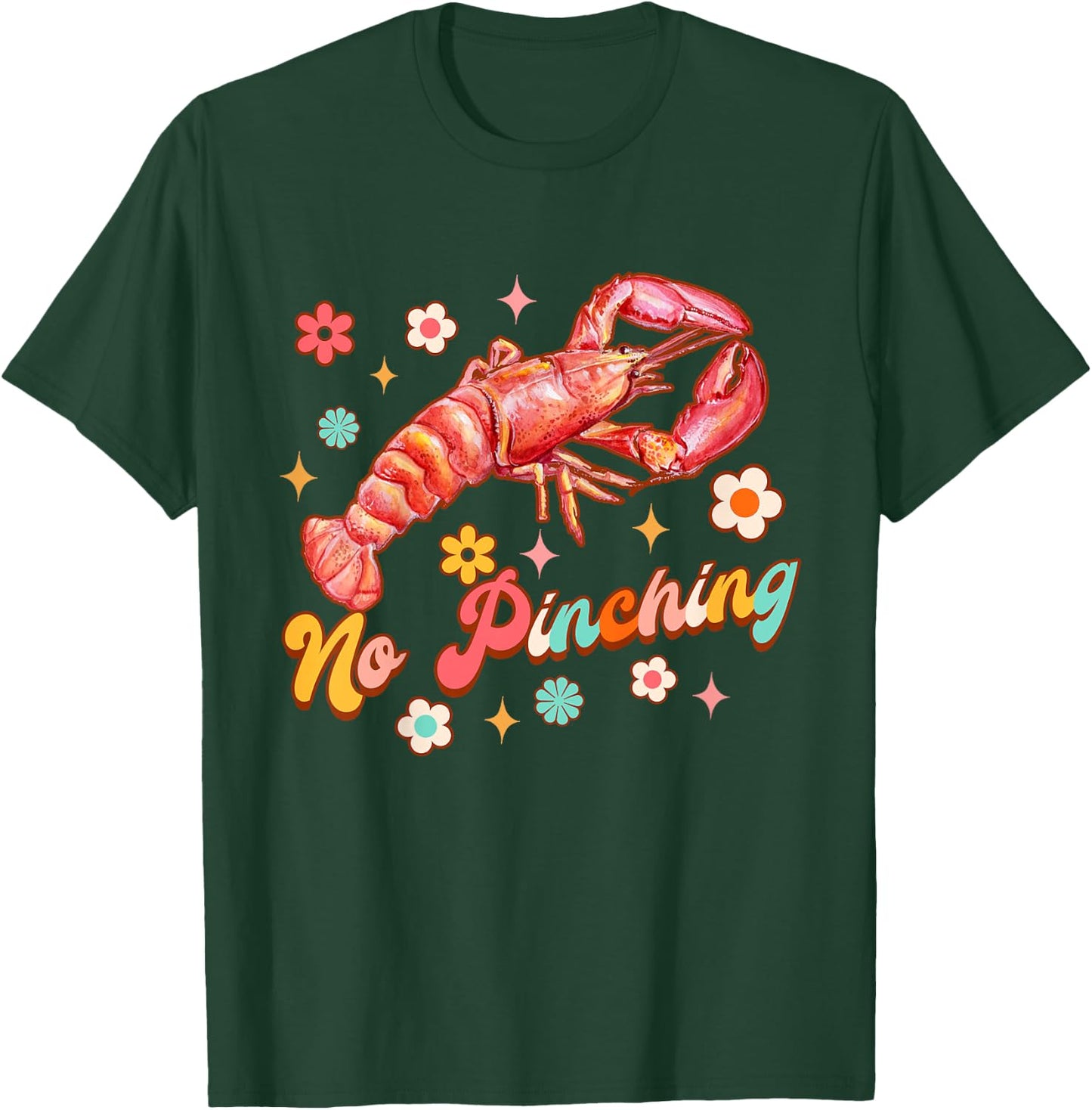 Kids Funny Baby Boil Crawfish Lover Seafood Cajun No Pinching T-Shirt - T-Shirt | Forest