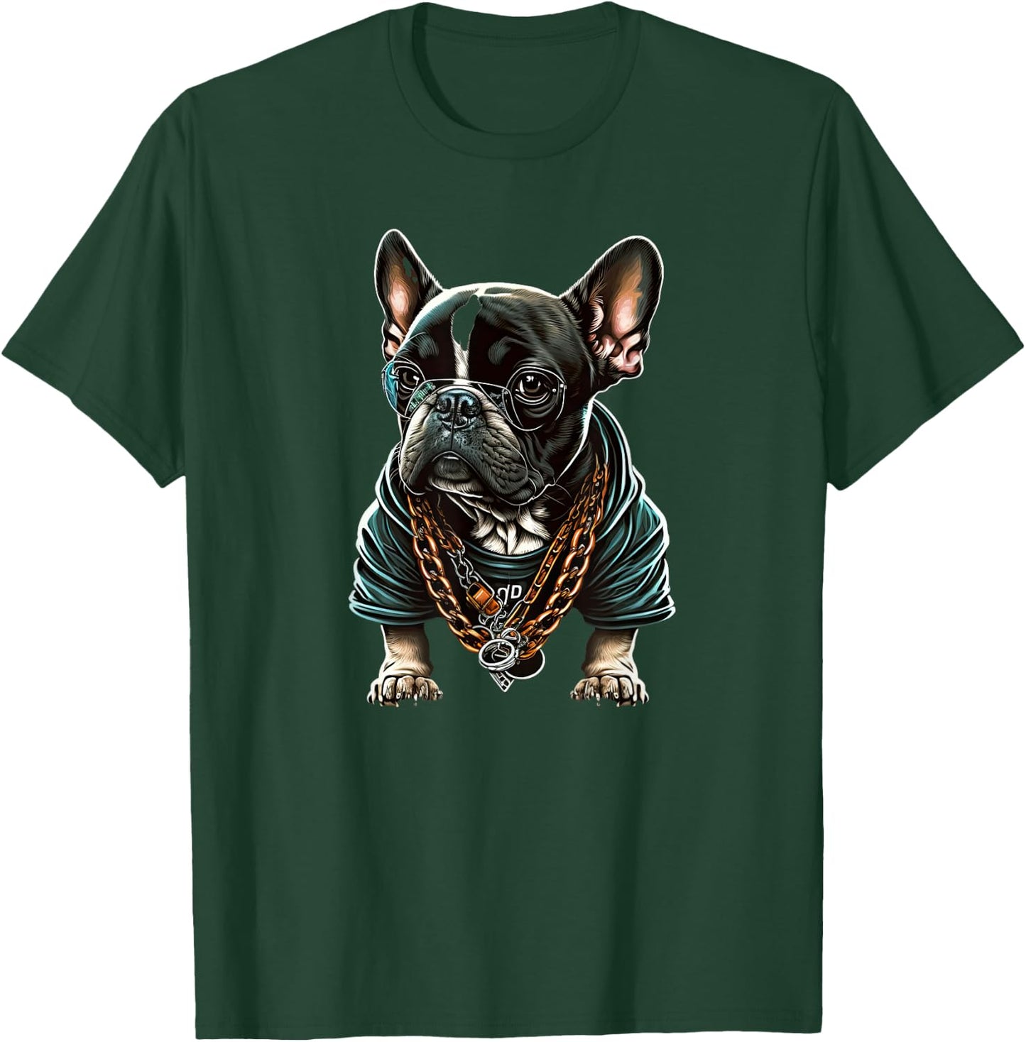 Funny French Bulldog Frenchie Rap hip hop R&B T-Shirt - T-Shirt | Forest