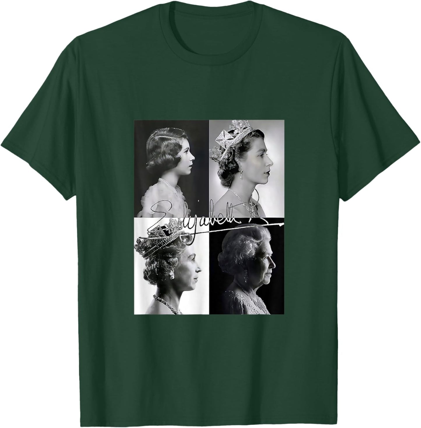 Queen II Elizabeth England Queen of England T-Shirt - T-Shirt | Forest