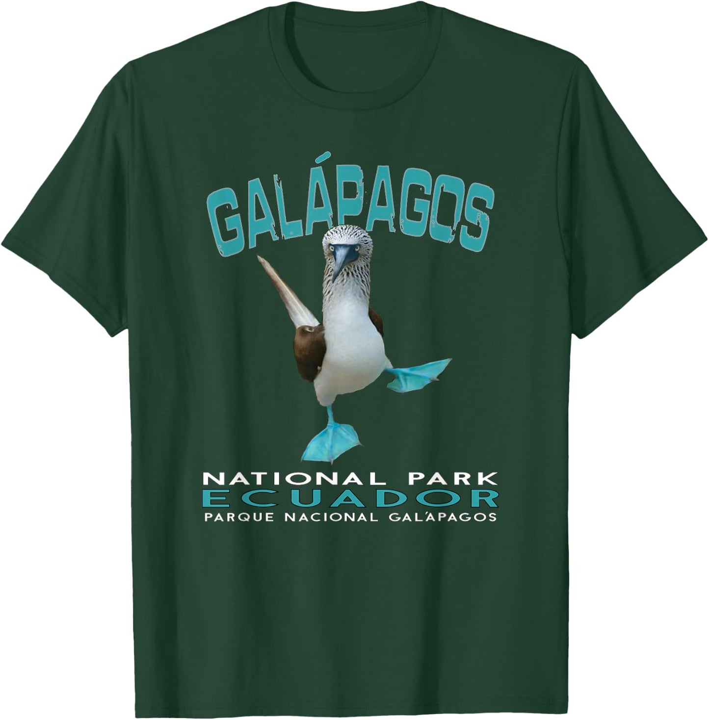 Galapagos National Park Ecuador Blue Footed Boobies Keepsake T-Shirt - T-Shirt | Forest