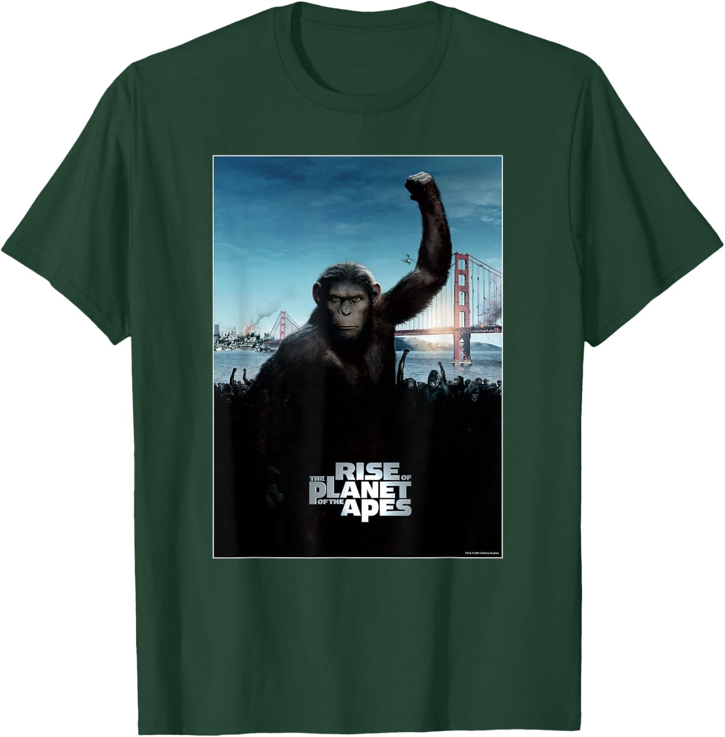 Rise of the Planet of the Apes Caesar Ape Army Movie Poster T-Shirt - T-Shirt | Forest