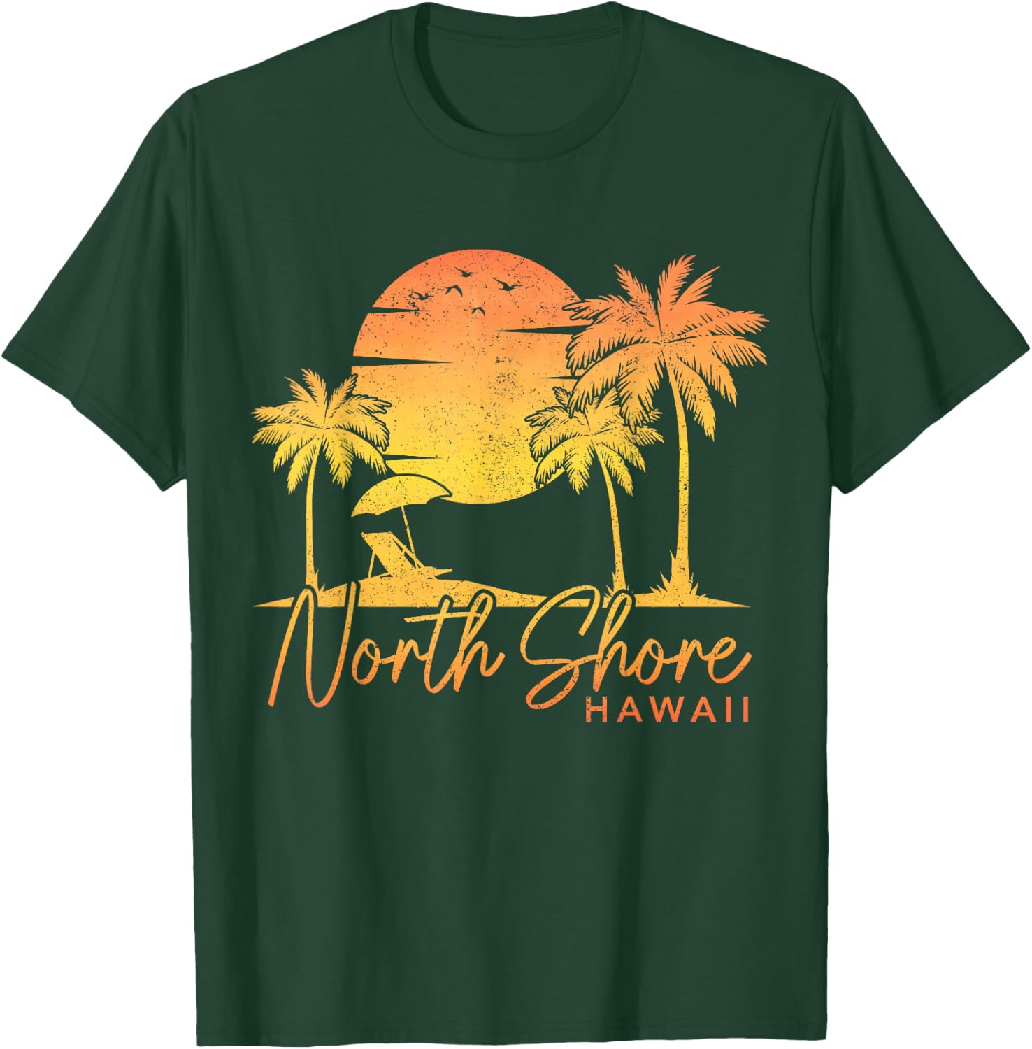North Shore Beach Hawaii Oahu Surf Vintage Surfer Retro T-Shirt - T-Shirt | Forest