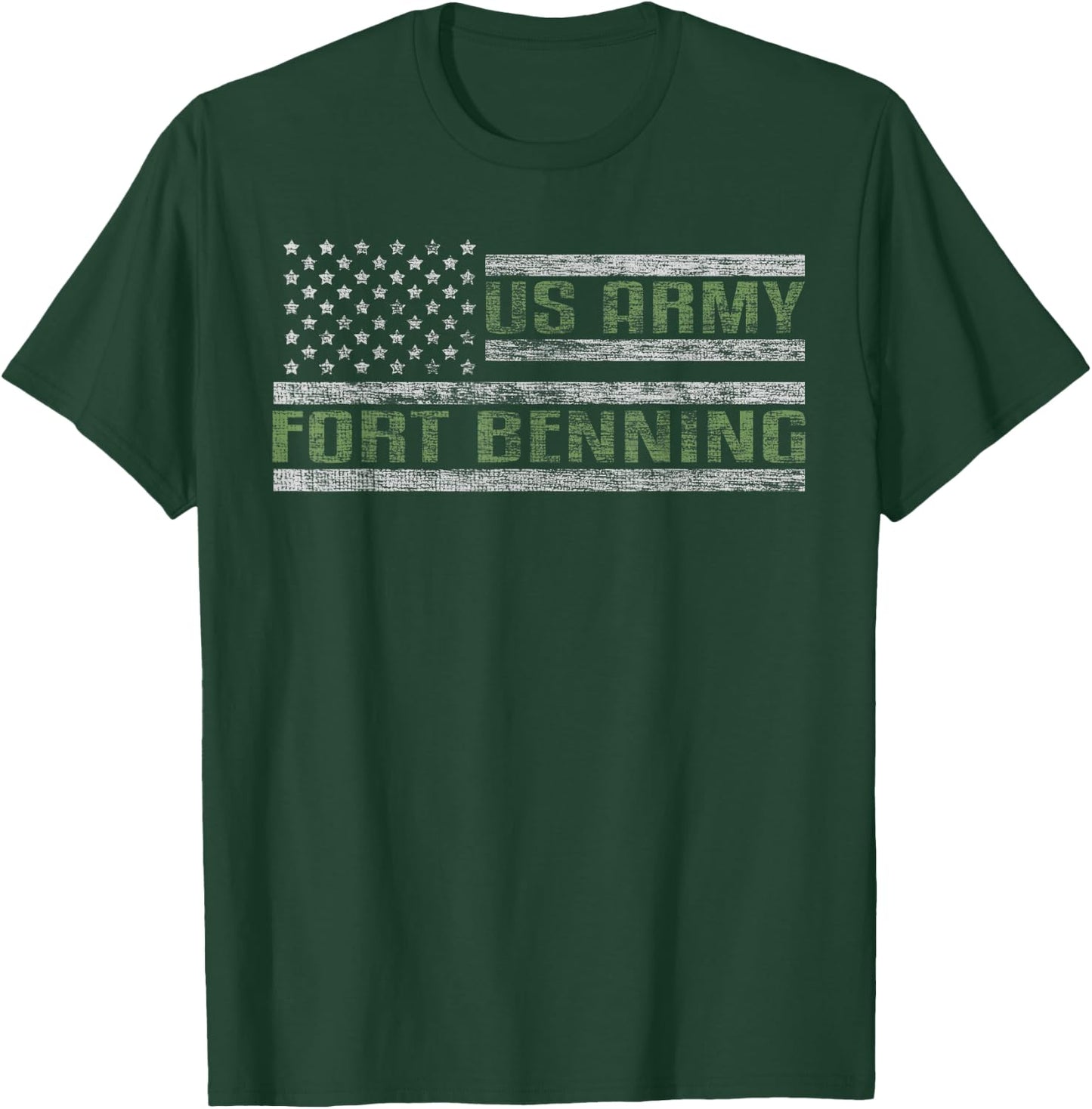 Fort Benning US Army Garrison United States Military Base T-Shirt - T-Shirt | Forest