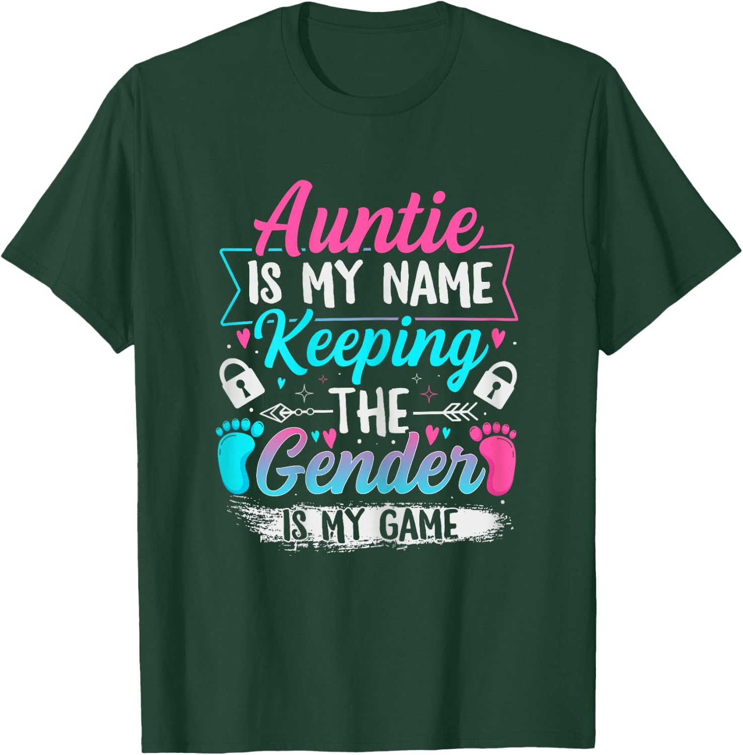 Gender Reveal Design for a Keeper of the Gender Aunt T-Shirt - T-Shirt | Forest