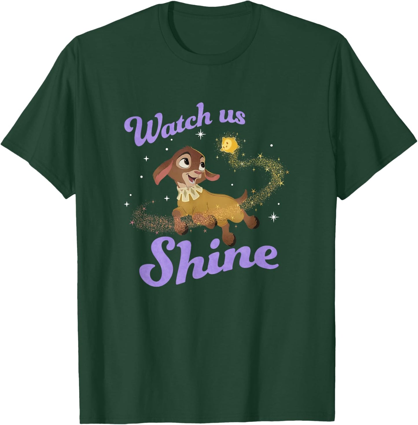 Disney Wish Valentino Star Watch Us Shine Shimmer Portrait T-Shirt - T-Shirt | Forest