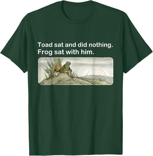 Frogs Funny toads meme lover Vintage -Adults & Kids Black T-Shirt - T-Shirt | Forest