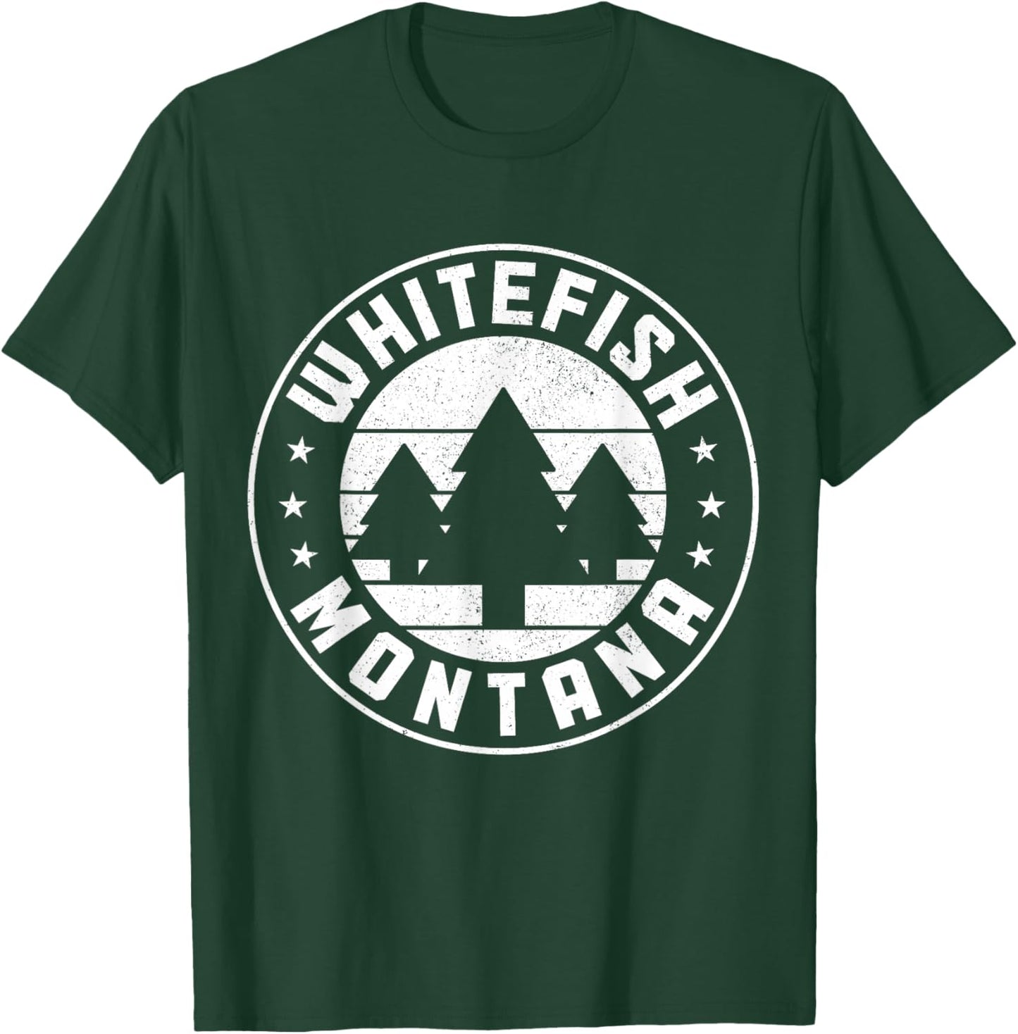 Whitefish Montana Vintage T-Shirt - T-Shirt | Forest