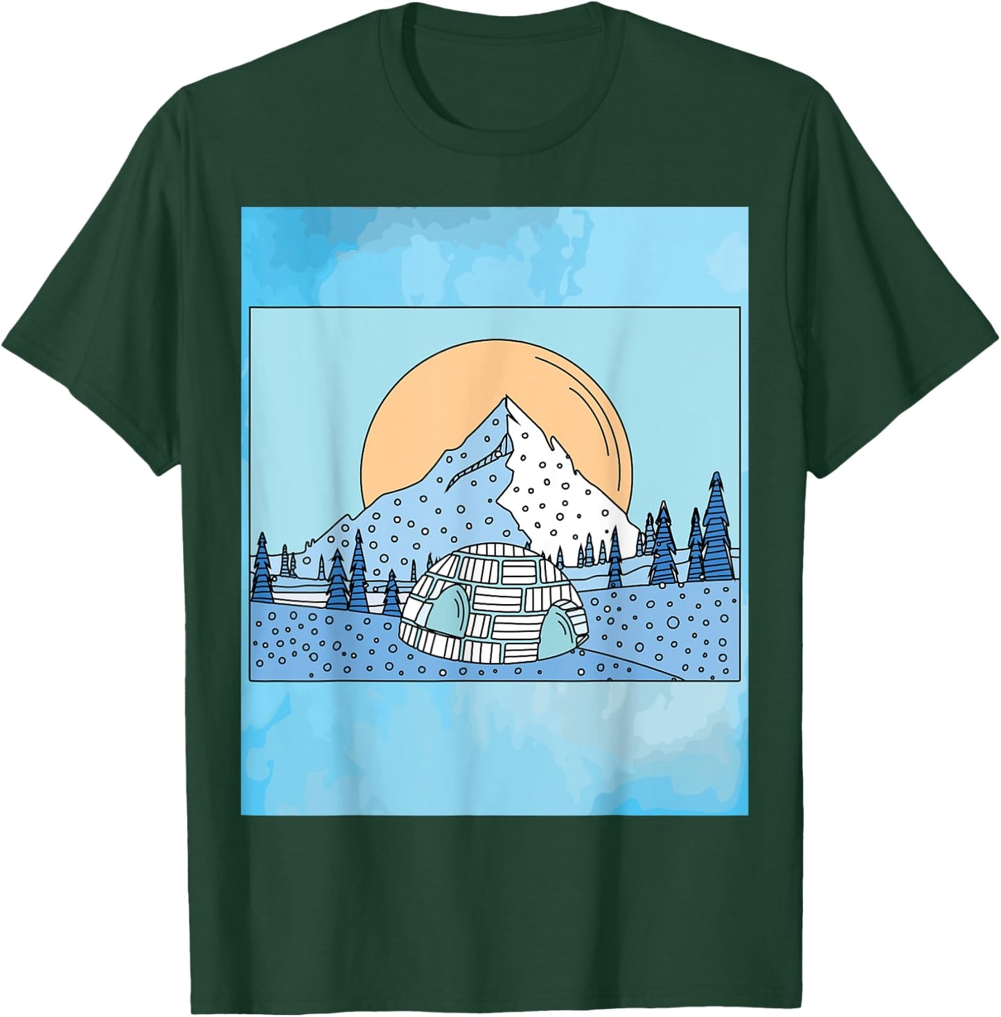 Igloo snow and ice landscape T-Shirt - T-Shirt | Forest