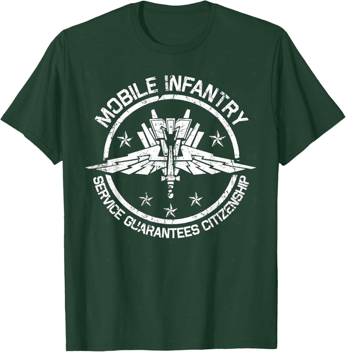 Vintage Mobile Infantry Crest T-Shirt - T-Shirt | Forest
