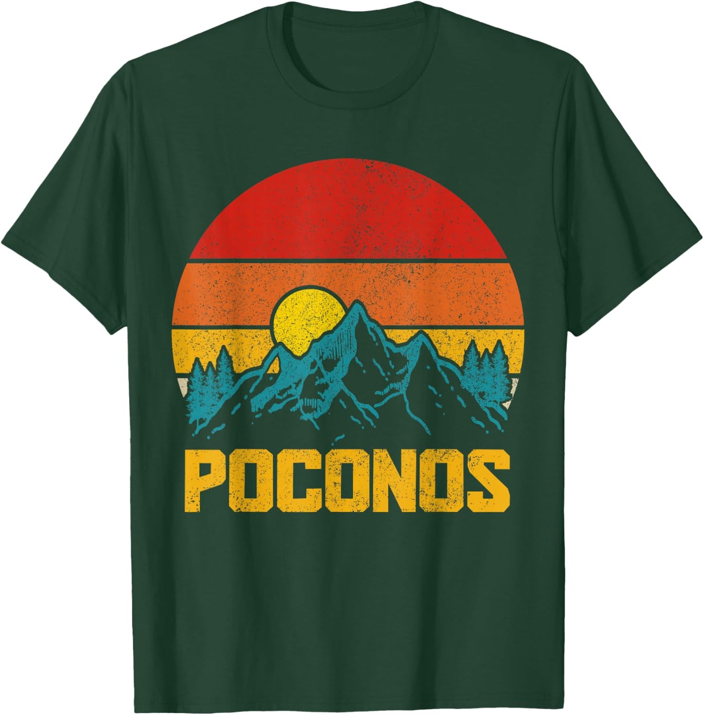 Pocono Mountains Poconos Pennsylvania Hiking Vintage T-Shirt - T-Shirt | Forest
