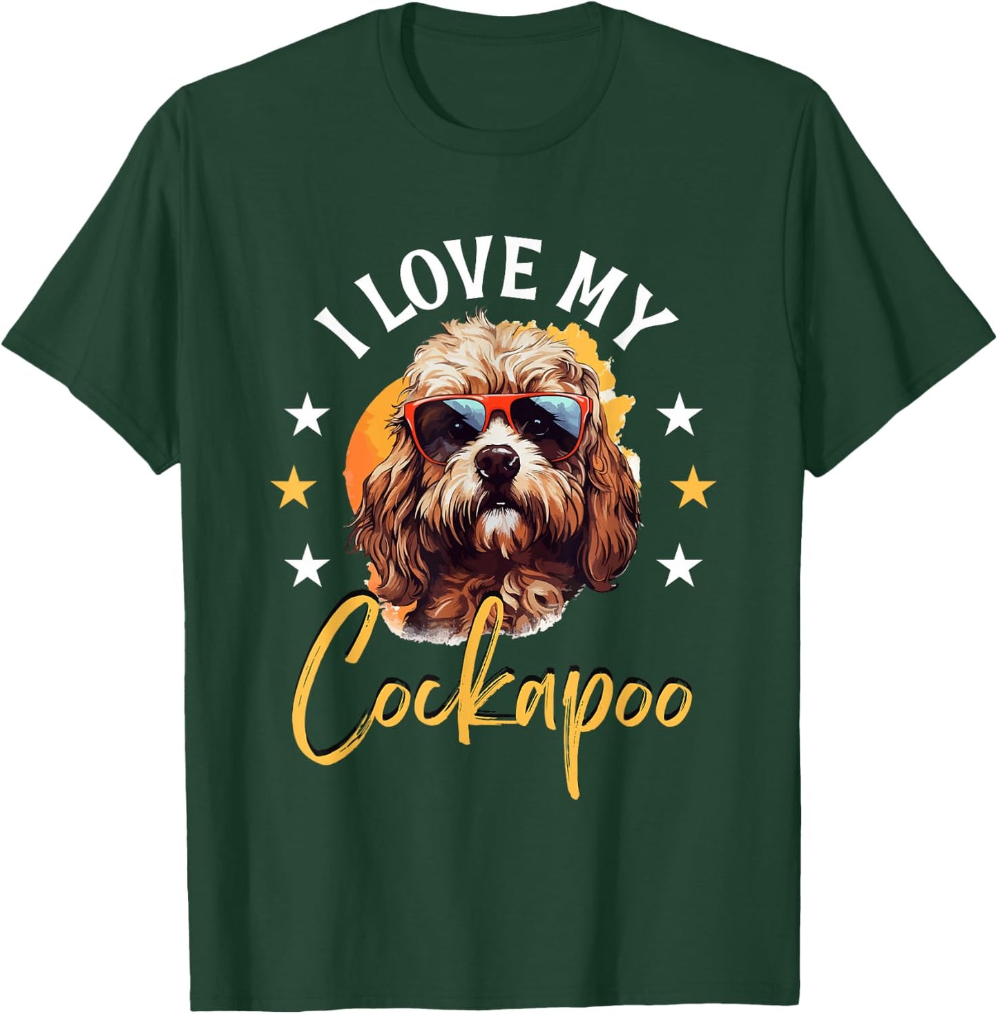 Cockapoo Dog Breed Pet I Love my Cockapoo Men Women Girls Kids T-Shirt - T-Shirt | Forest