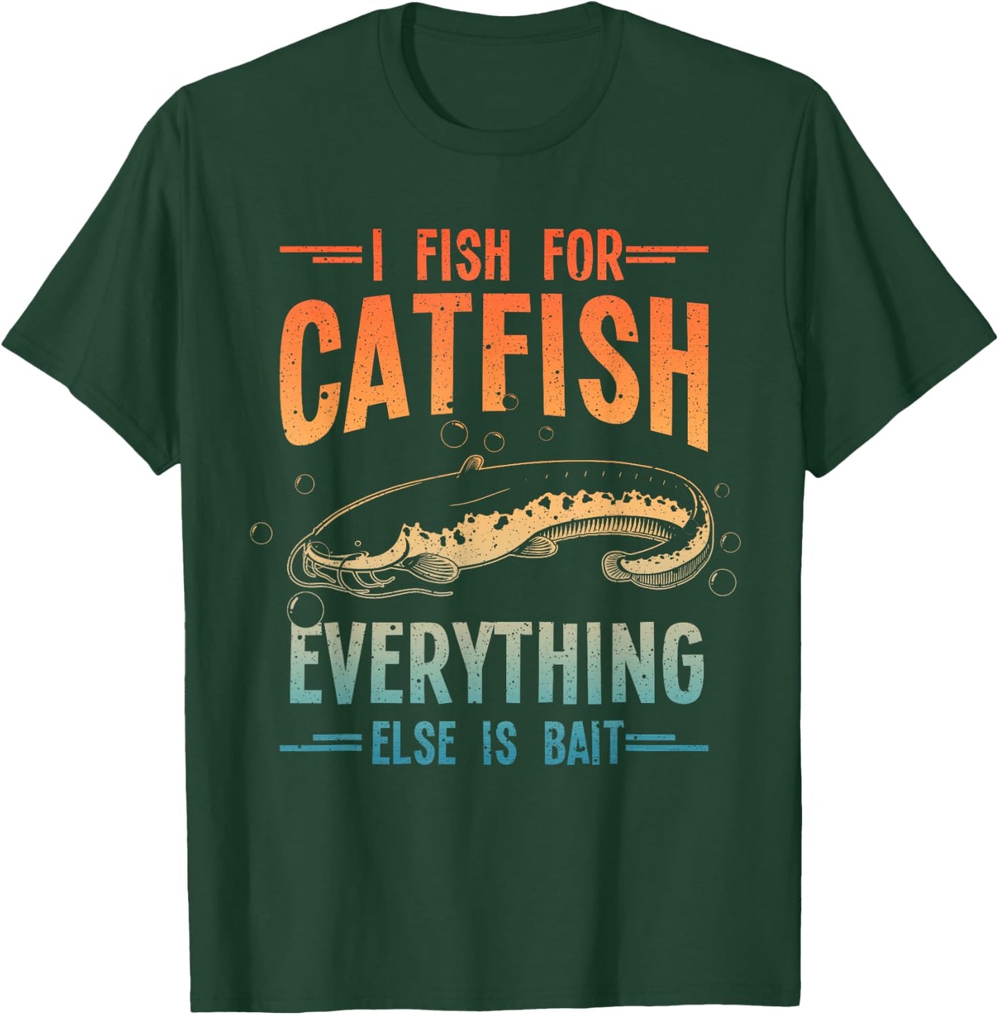 Funny Catfishing Design Women Catfish Fishing Hunter T-Shirt - T-Shirt | Forest