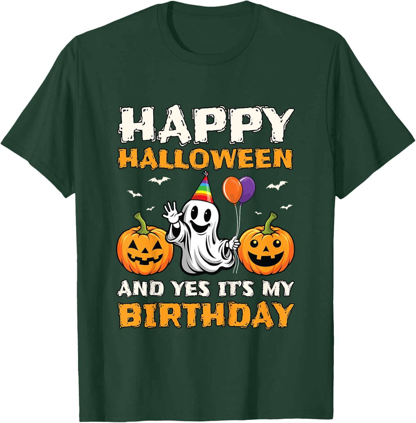 Kids Halloween Birthday Shirt Boys Kids Girls Its My Boo Day T-Shirt - T-Shirt | Forest