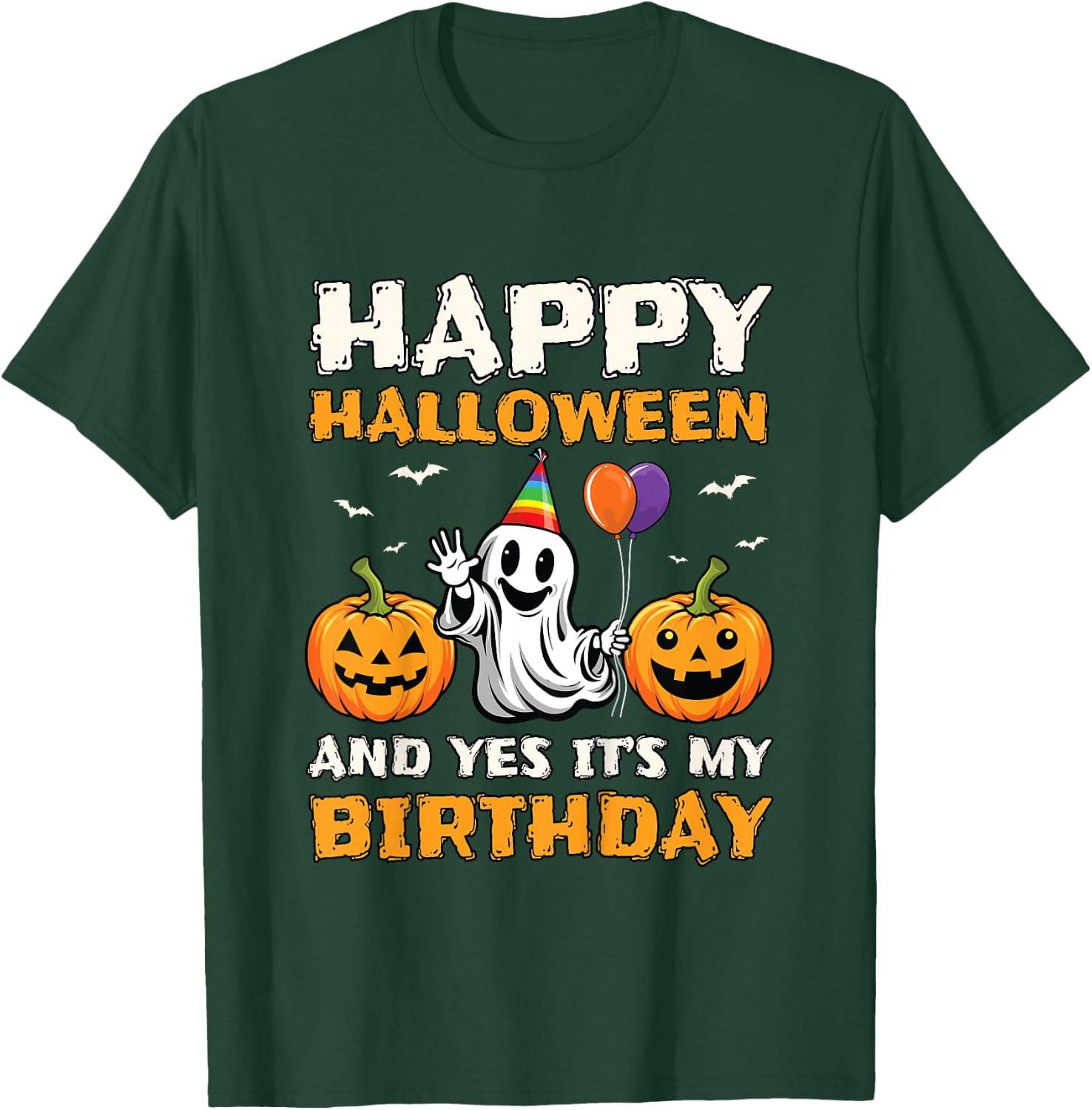 Kids Halloween Birthday Shirt Boys Kids Girls Its My Boo Day T-Shirt - T-Shirt | Forest