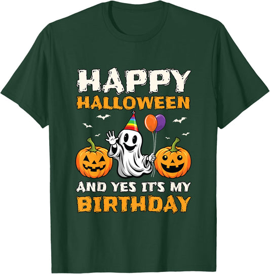 Kids Halloween Birthday Shirt Boys Kids Girls Its My Boo Day T-Shirt - T-Shirt | Forest