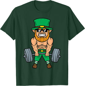 St Patricks Day Workout Weightlifting Saint Paddys Gym Men T-Shirt - T-Shirt | Forest