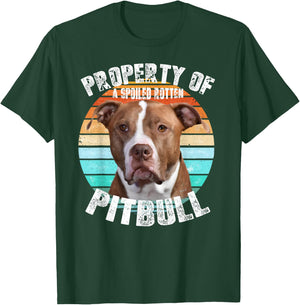 Pit Bull Owner Lover Retro Pitbull T-Shirt - T-Shirt | Forest