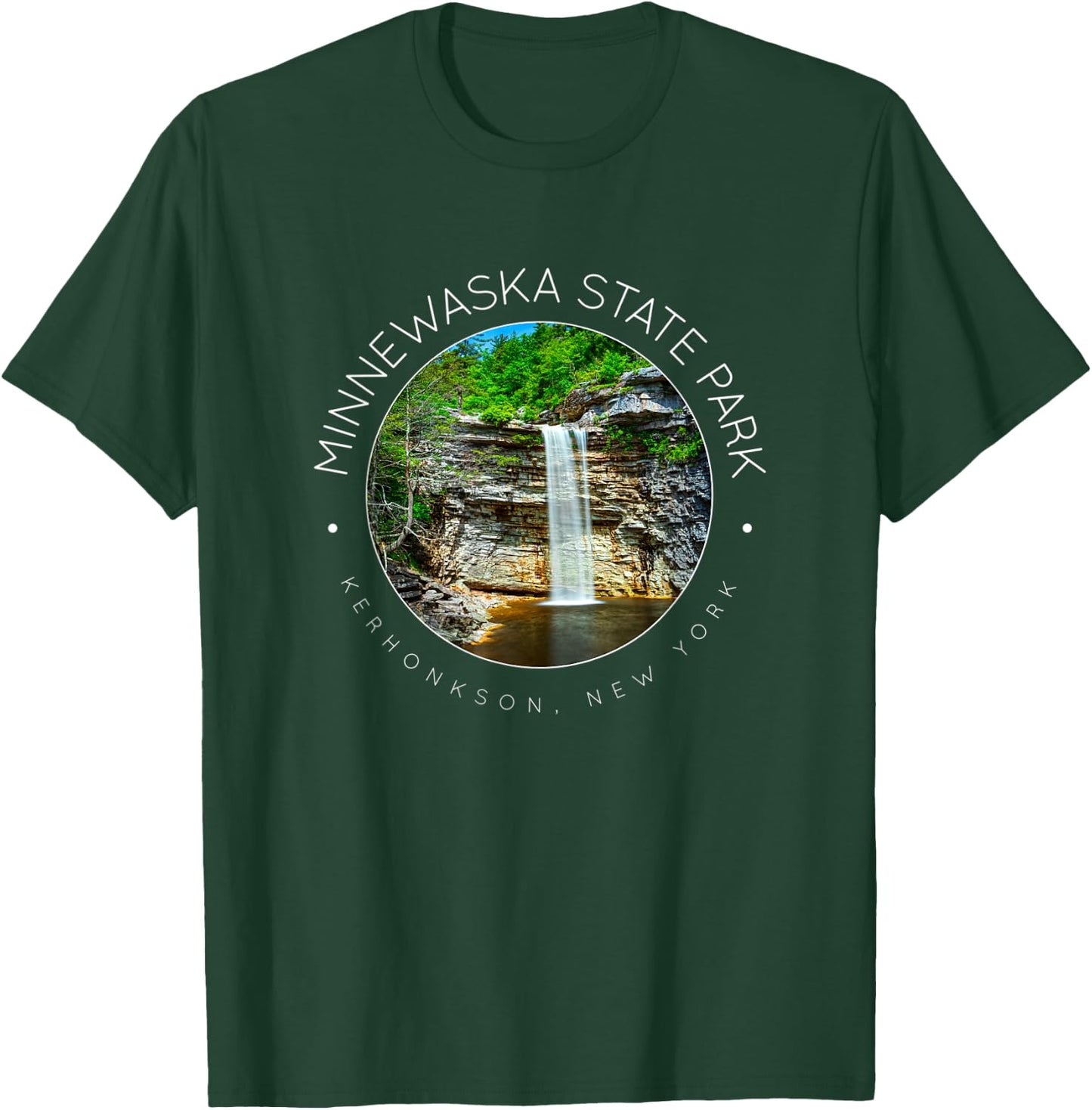 Minnewaska State Park Preserve, New York State, Waterfall T-Shirt - T-Shirt | Forest