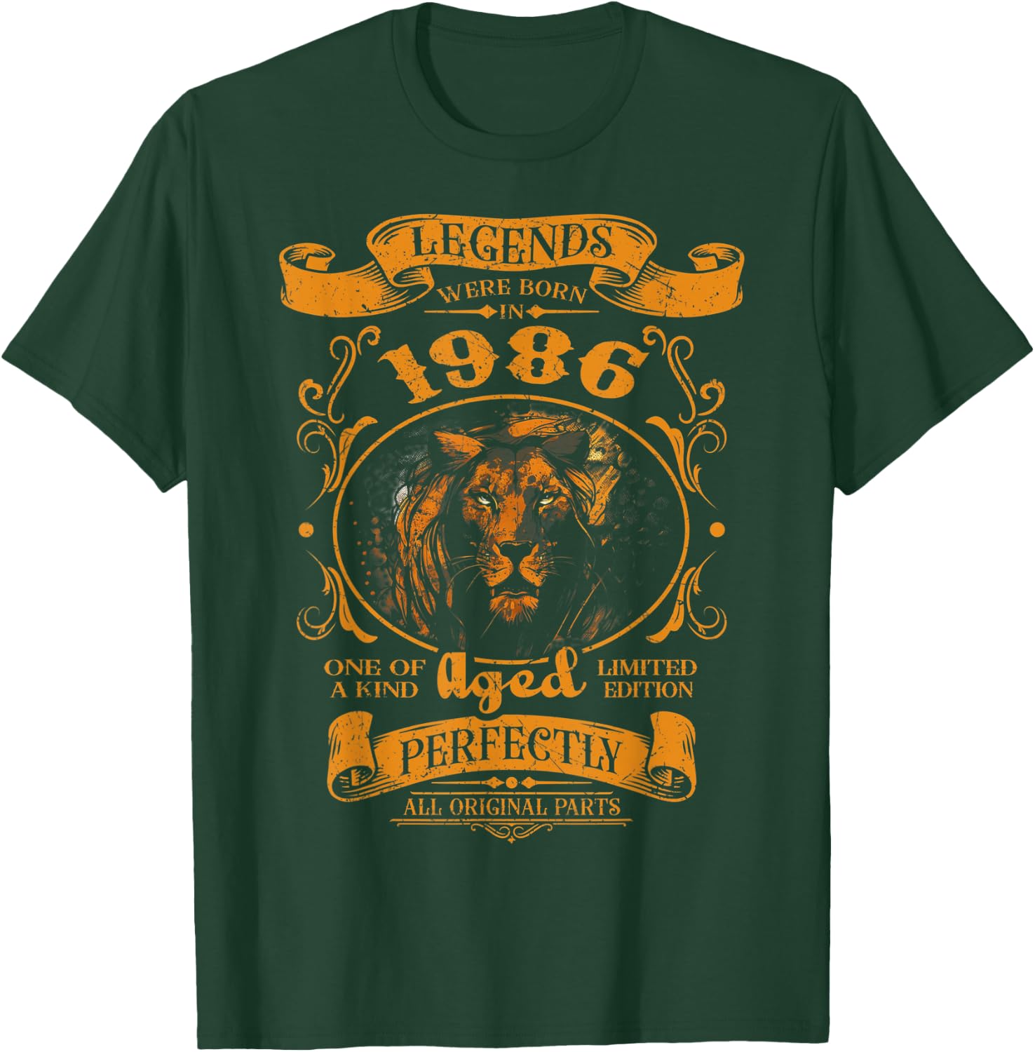 Legends were born in 1986 37th birthday lion lovers gift T-Shirt - T-Shirt | Forest