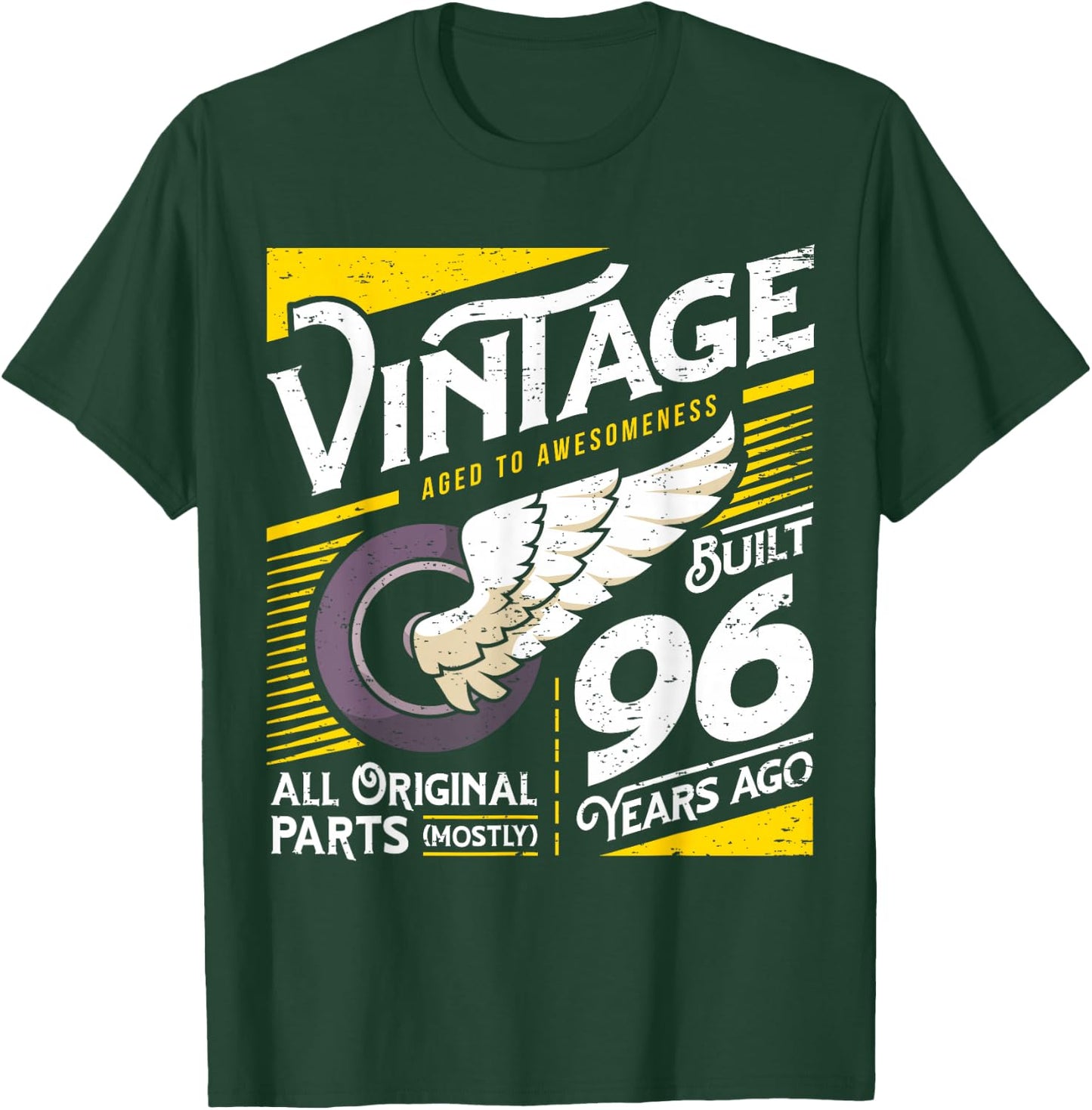 96 Years Vintage 96th Birthday T-Shirt - T-Shirt | Forest