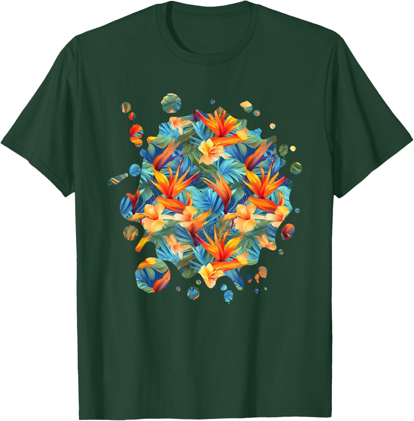 Cute Bird of Paradise Inspired Flower Plant Lover Gardener T-Shirt - T-Shirt | Forest