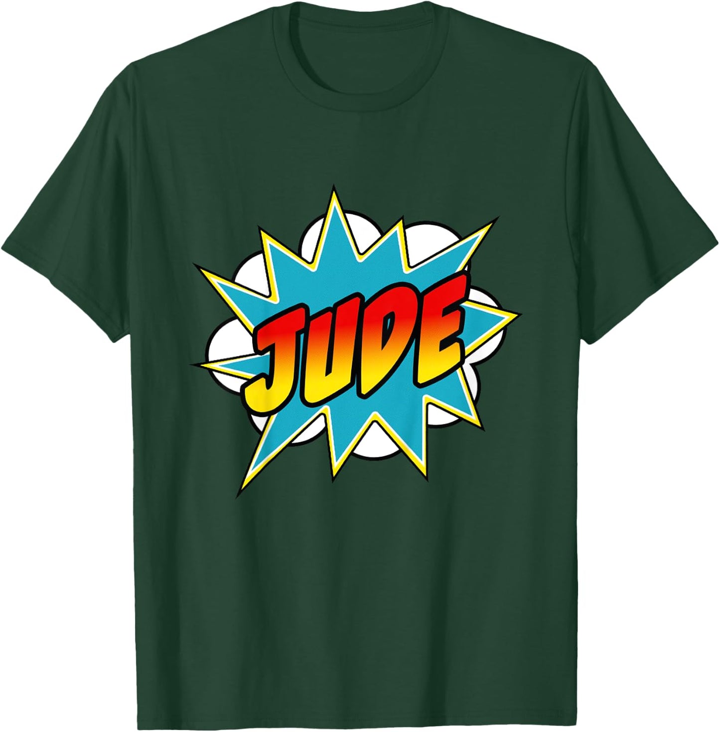 Kids Boys Jude Name Comic Book Superhero T-Shirt - T-Shirt | Forest