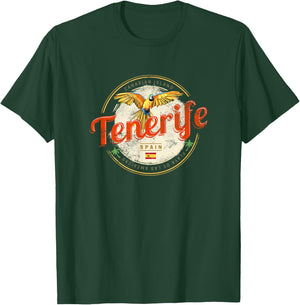 Tenerife and Parrot Canary Islands Spain Vintage Souvenir T-Shirt - T-Shirt | Forest