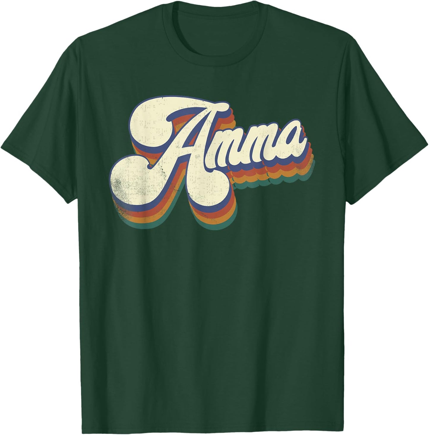 Amma Gifts For Grandma Retro Vintage Mother's Day Amma T-Shirt - T-Shirt | Forest