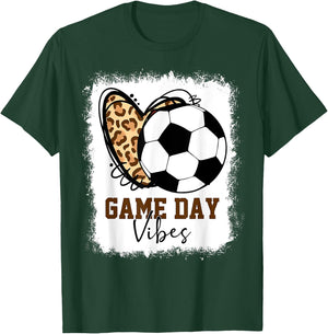 Bleached Soccer Game Day Vibes Soccer Mom Game Day Season T-Shirt - T-Shirt | Forest