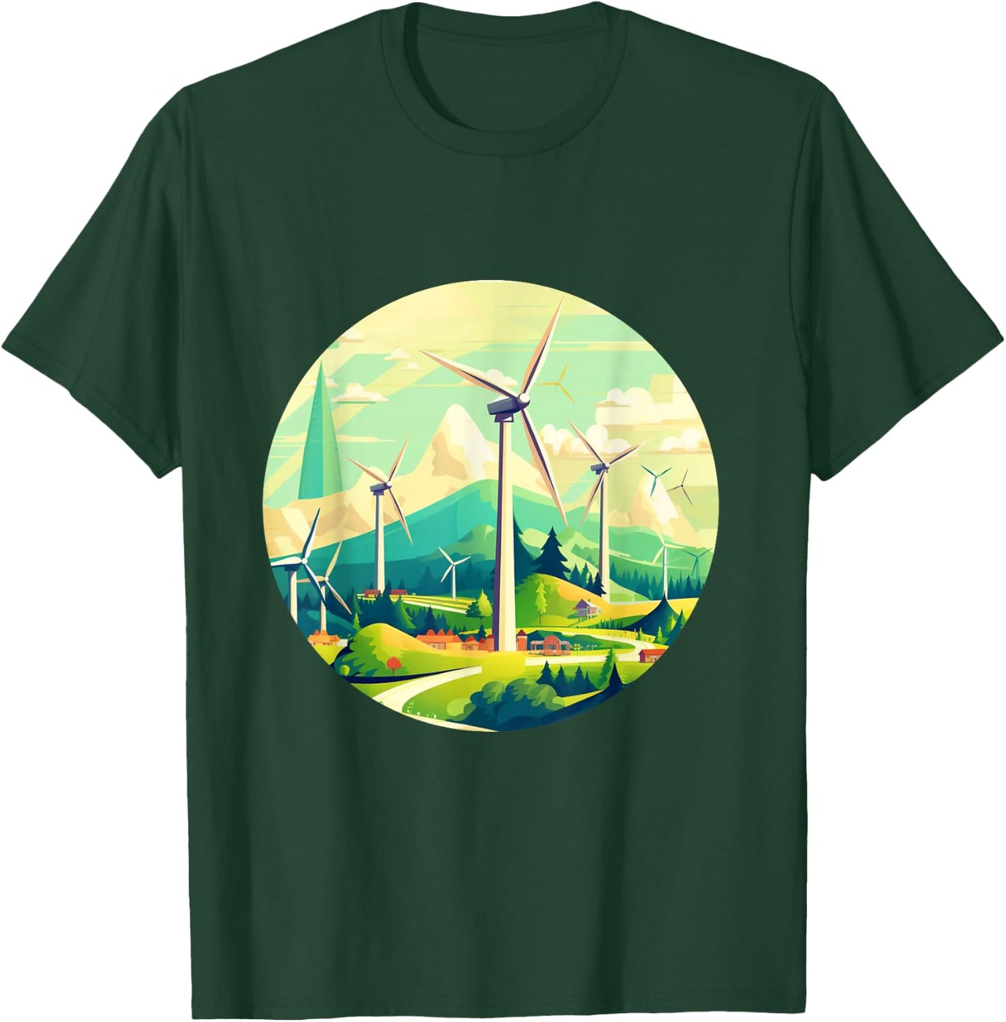 Funny Wind Turbines for Wind Park Lovers T-Shirt - T-Shirt | Forest