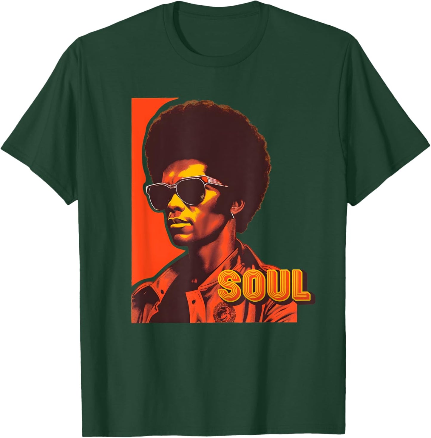 Retro Afro brother Soul music 70s - 80s vibes T-Shirt - T-Shirt | Forest