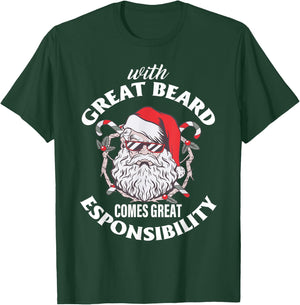 With Great Beard Comes Great Responsibility T-Shirt - T-Shirt | Forest