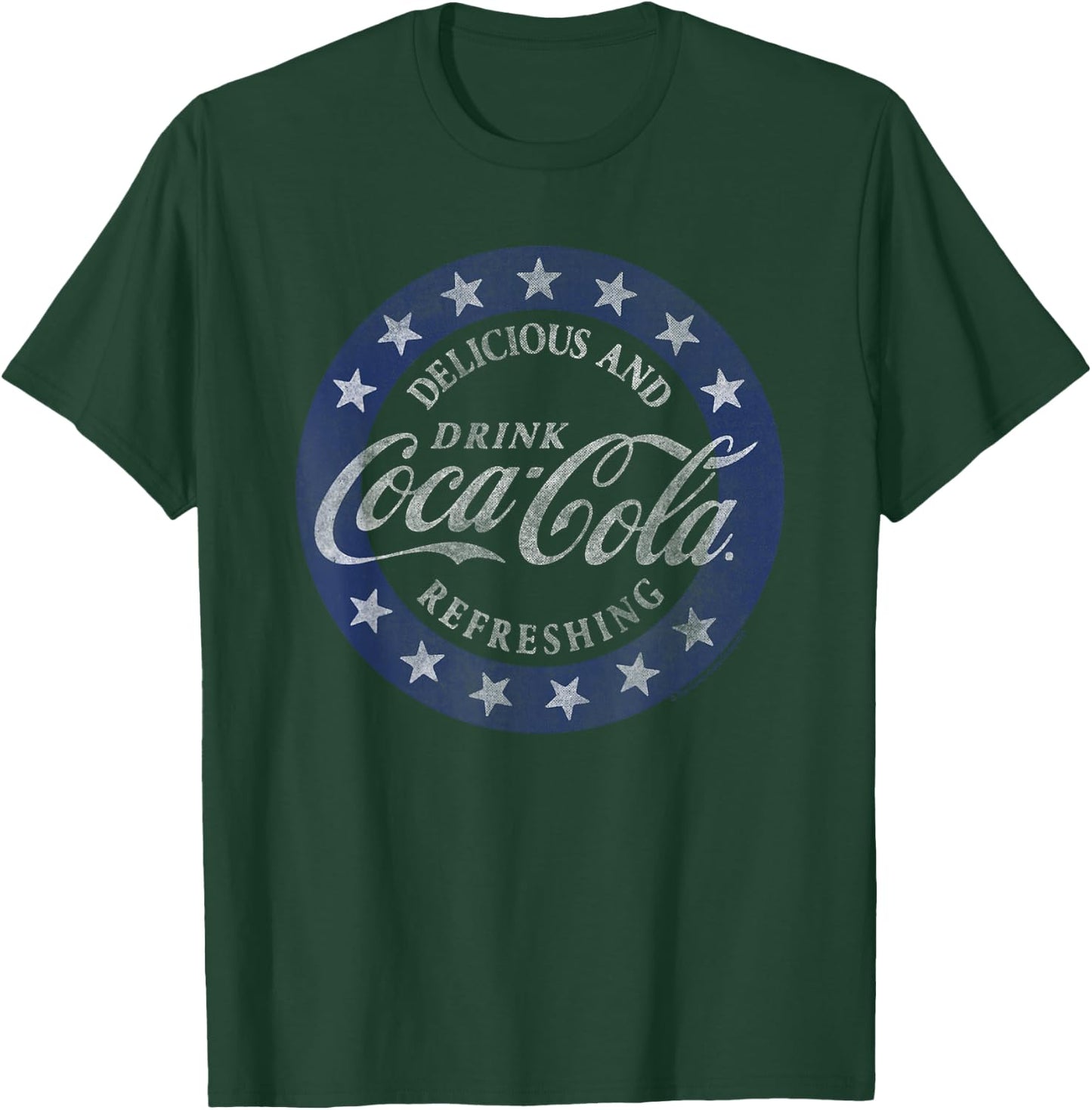 Coca-Cola - Delicious And Refreshing Stars T-Shirt - T-Shirt | Forest