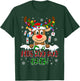 Peds Nurse Boo Crew Reindeer Nurse Buffalo Plaid Christmas T-Shirt - T-Shirt | Forest