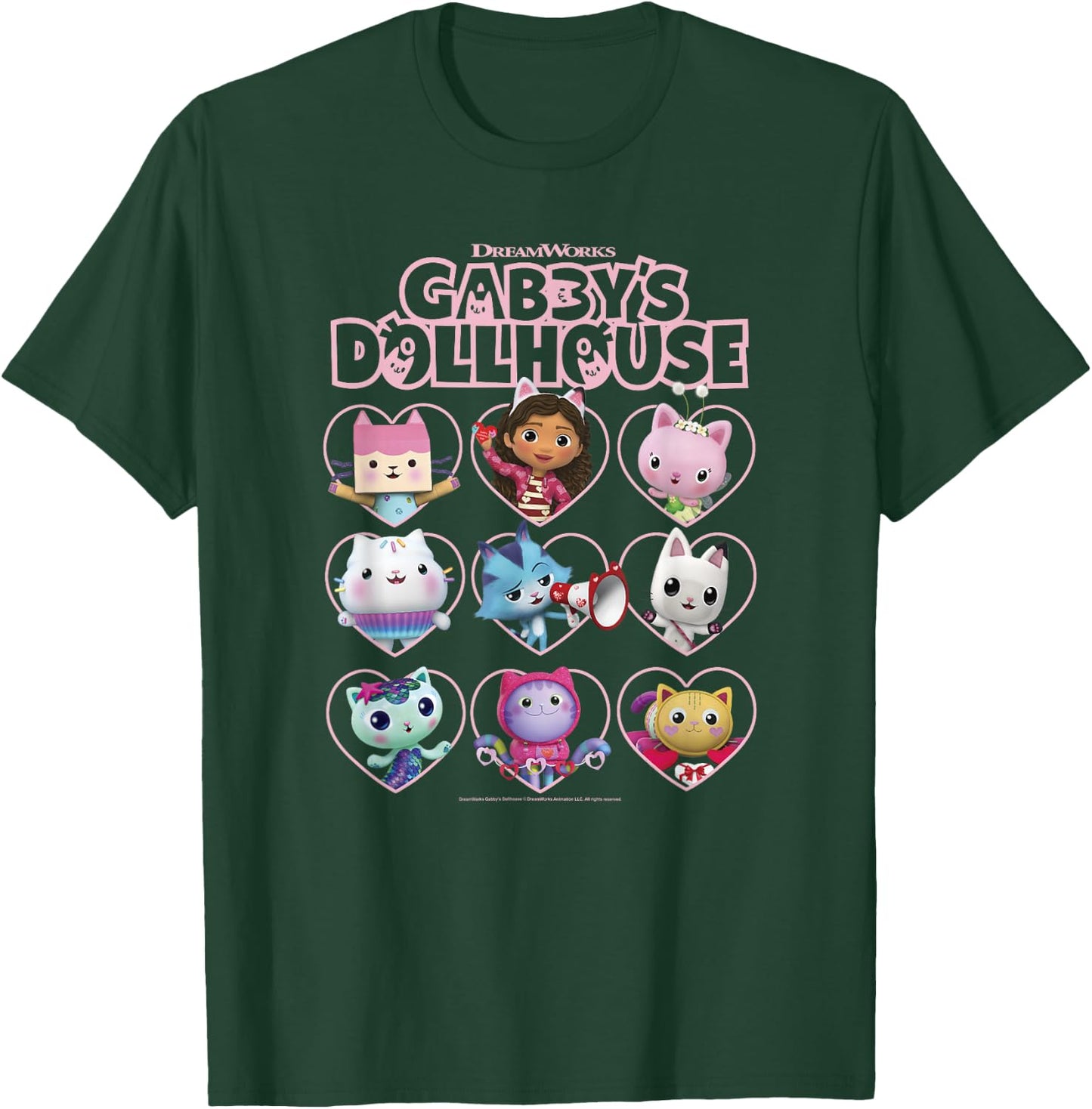 DreamWorks Gabby's Dollhouse Valentine's Day Group Shot T-Shirt - T-Shirt | Forest