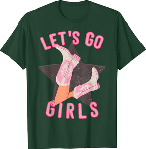 Western Let's Go Girls Bridal Bachelorette Party Matching T-Shirt - T-Shirt | Forest