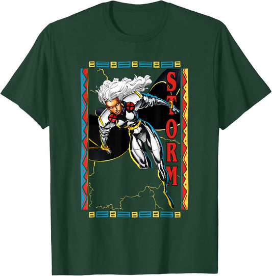 Marvel X-Men Storm Tribal Style Frame Epic Portrait T-Shirt - T-Shirt | Forest