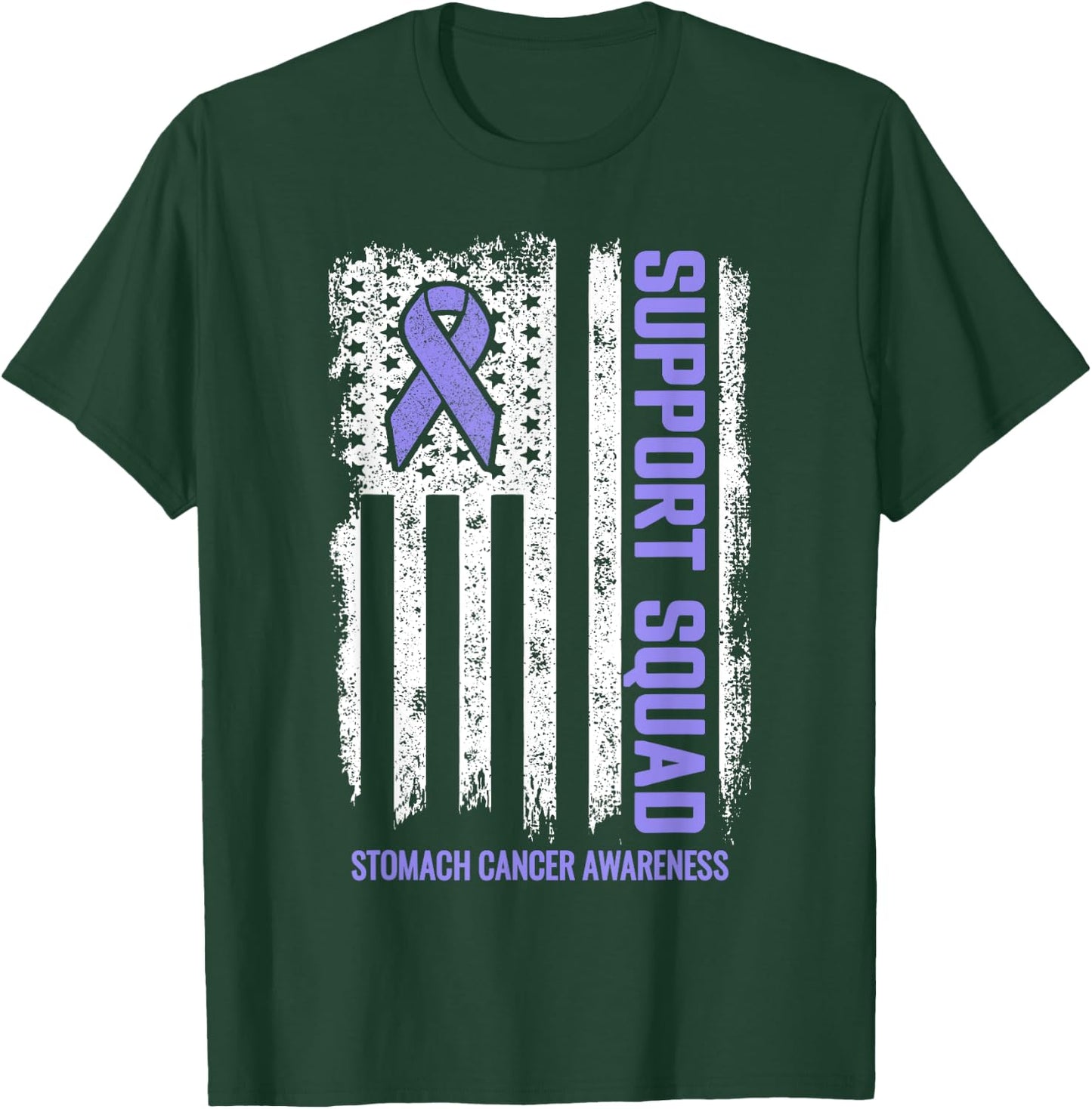 Stomach Cancer Shirts Support Squad Stomach Cancer Awareness T-Shirt - T-Shirt | Forest