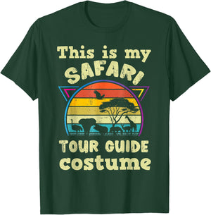 Funny Safari Guide Art Women Kids Zoo Safari Costume T-Shirt - T-Shirt | Forest