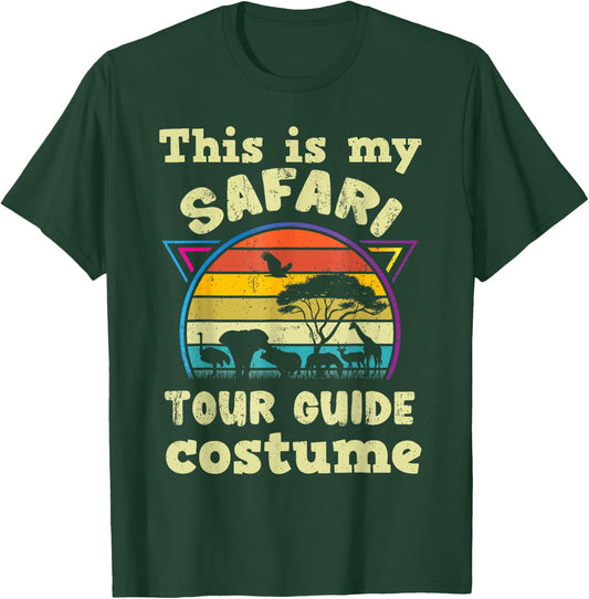 Funny Safari Guide Art Women Kids Zoo Safari Costume T-Shirt - T-Shirt | Forest