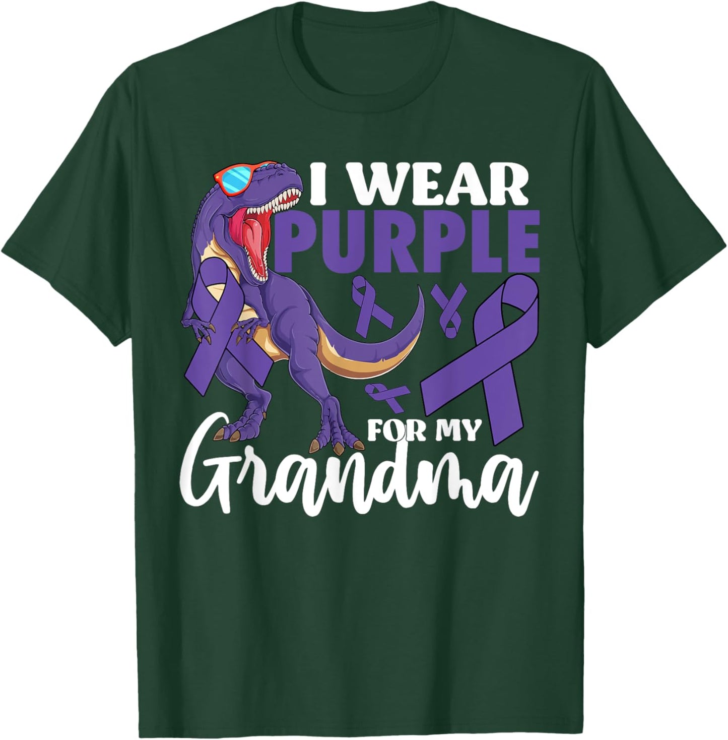 I Wear Purple For My Grandma Pancreatic Cancer Awareness T-Shirt - T-Shirt | Forest
