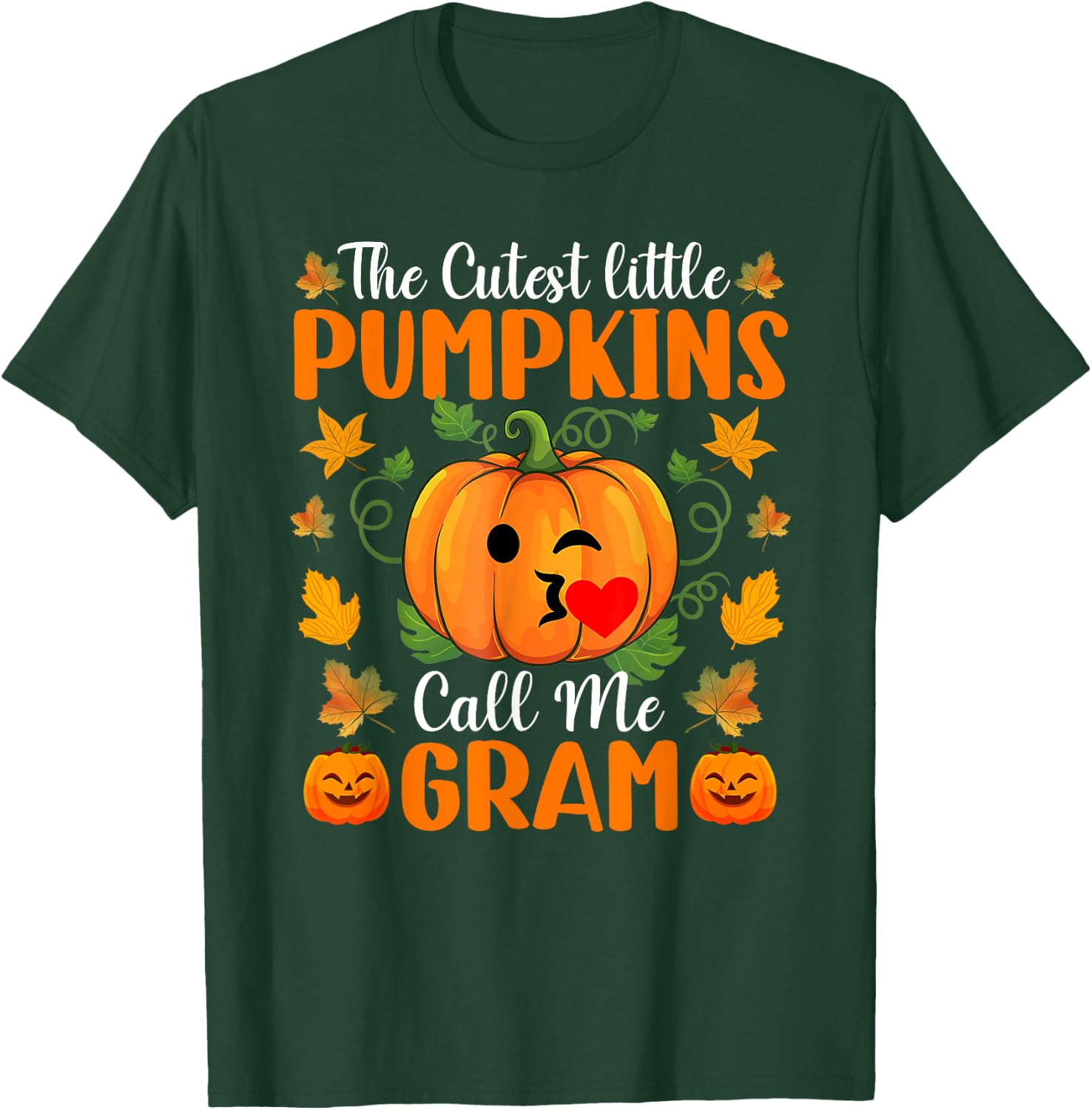 The Cutest Little Pumpkins Call Me Gram Shirt Halloween T-Shirt - T-Shirt | Forest