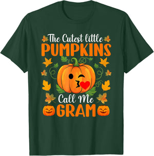 The Cutest Little Pumpkins Call Me Gram Shirt Halloween T-Shirt - T-Shirt | Forest
